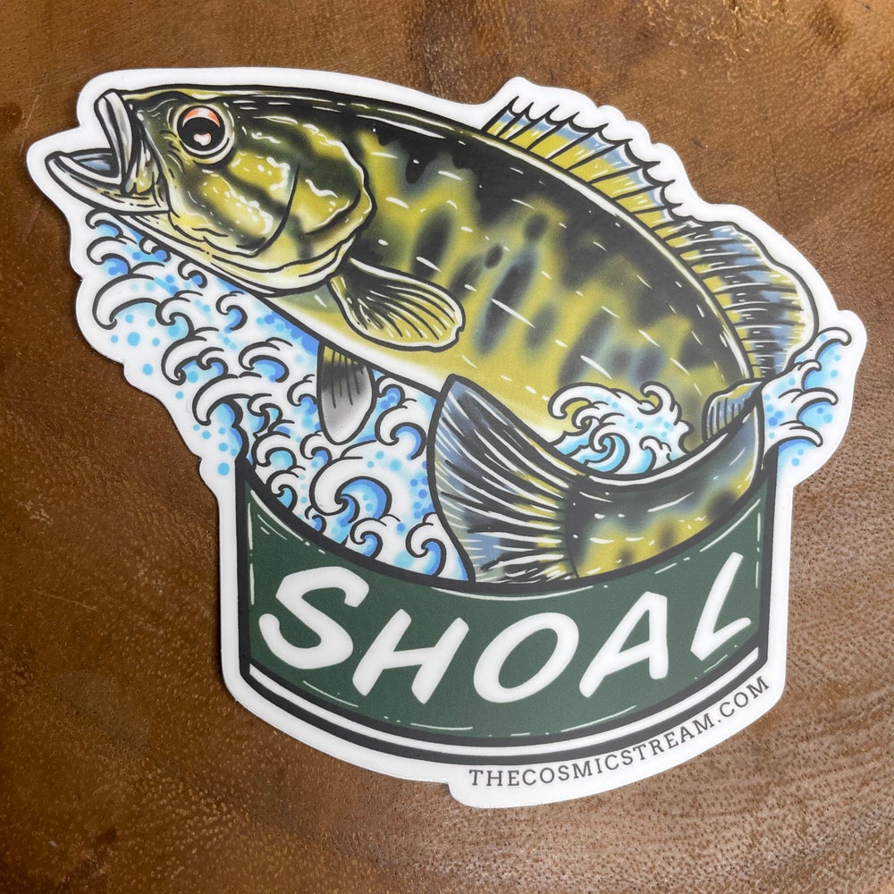 SHOAL Bass Skoal Can Fishing Sticker / Slap