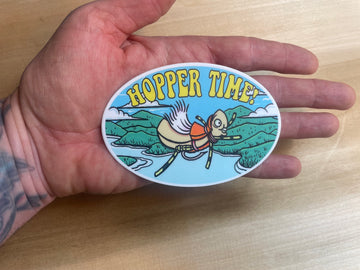 HOPPER TIME Vinyl Flyfishing Sticker