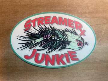 STREAMER JUNKIE Rx Vinyl Flyfishing Sticker