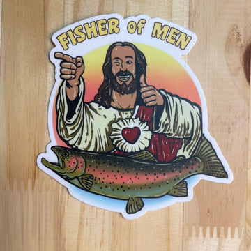 Fisher of Men Rainbow Trout Vinyl Fly Fishing sticker LARGE