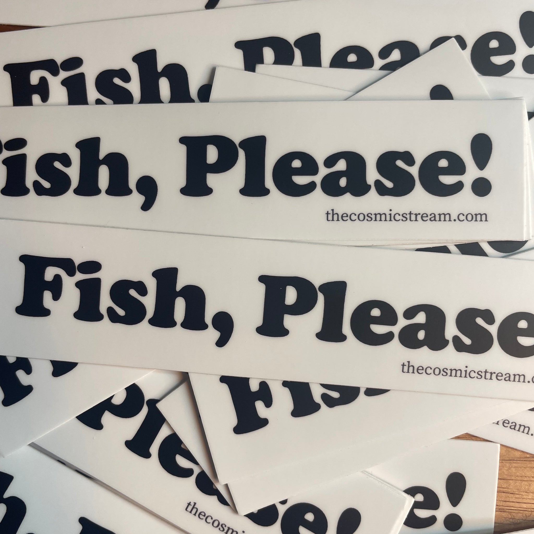 Fish, Please! Weatherproof Vinyl fishing sticker fly fishing slap