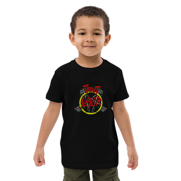 Trout SLAYER Organic cotton kids black t-shirt