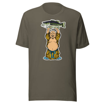 Smiling Buddha with Bass Unisex t-shirt
