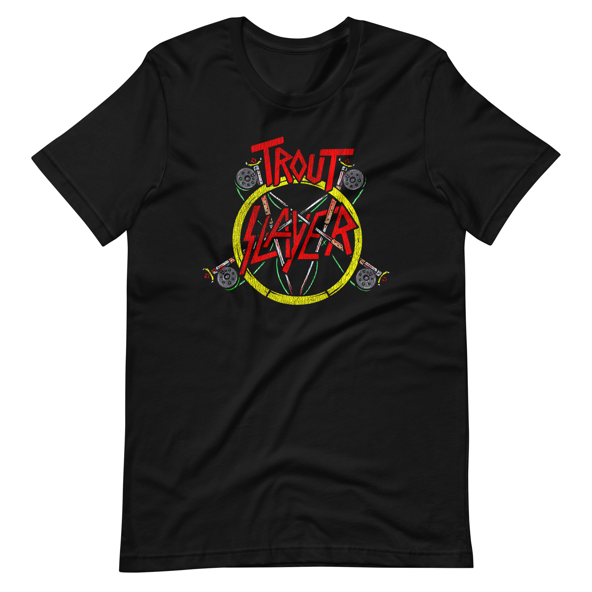 Trout Slayer Vintage Style Black Unisex t-shirt