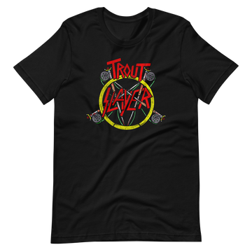 Trout Slayer Vintage Style Black Unisex t-shirt