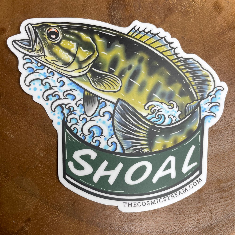SHOAL Bass Skoal Can Fishing Sticker / Slap - thecosmicstream