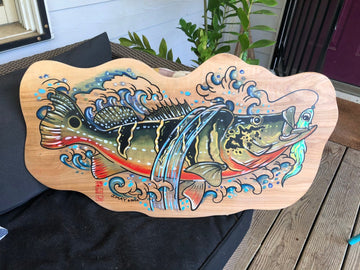 Custom wood cutout Fish Paintings by Commission  (DEPOSIT ONLY)