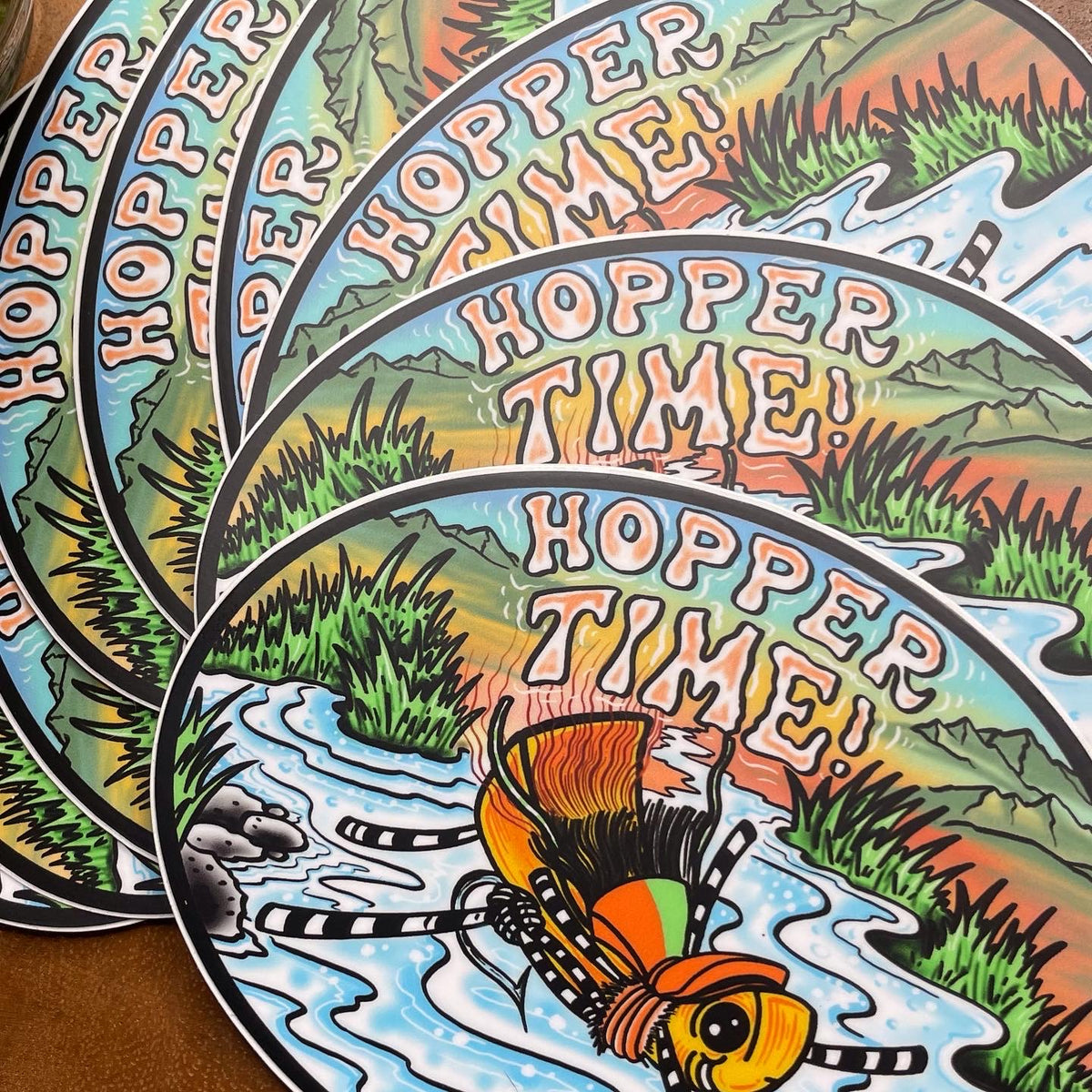 Hoverfish Sticker HOPPER TIME! Vinyl Flyfishing Sticker