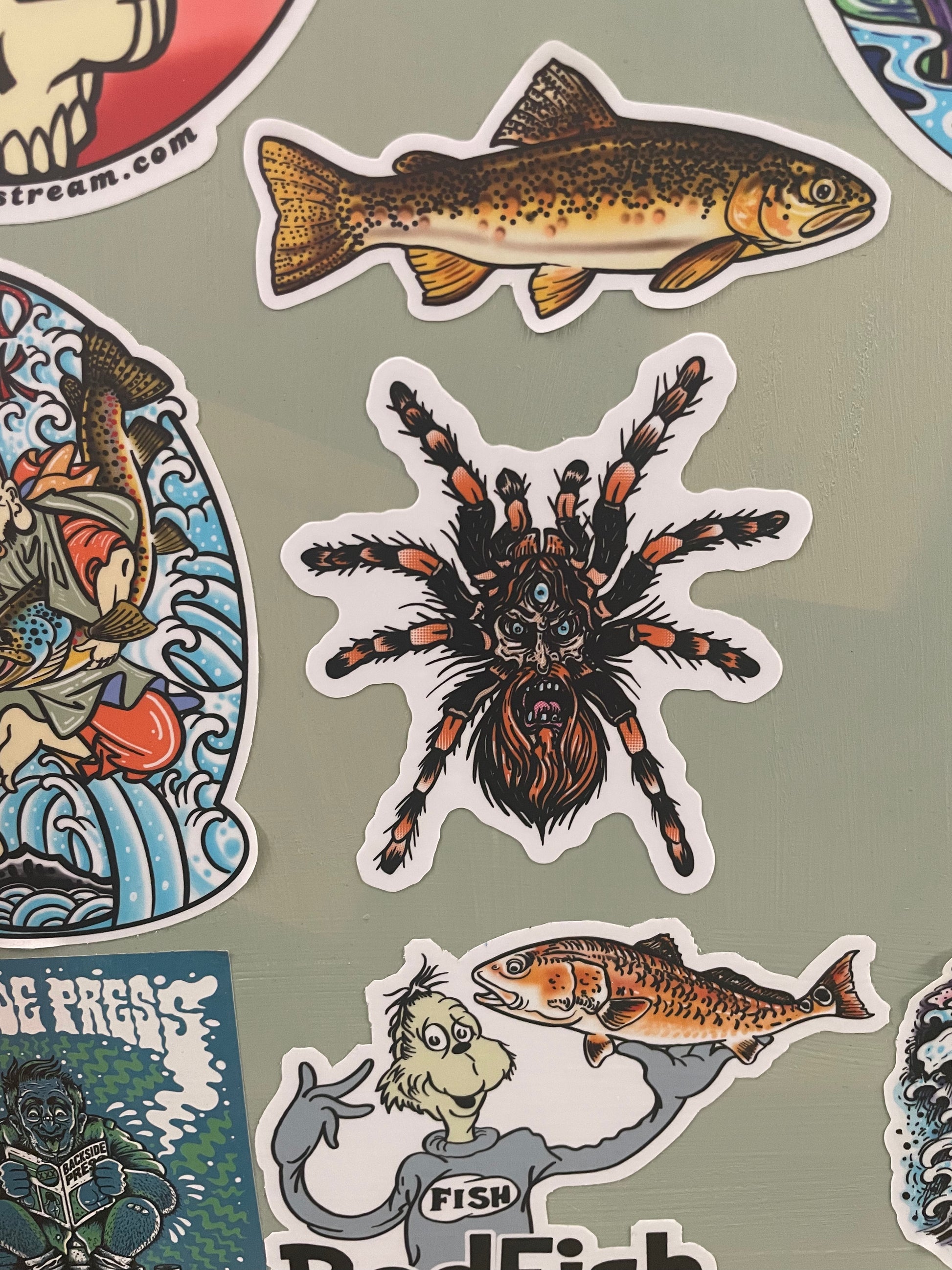 Limited Edition 3 Eyed Viking Tarantula Sticker - thecosmicstream