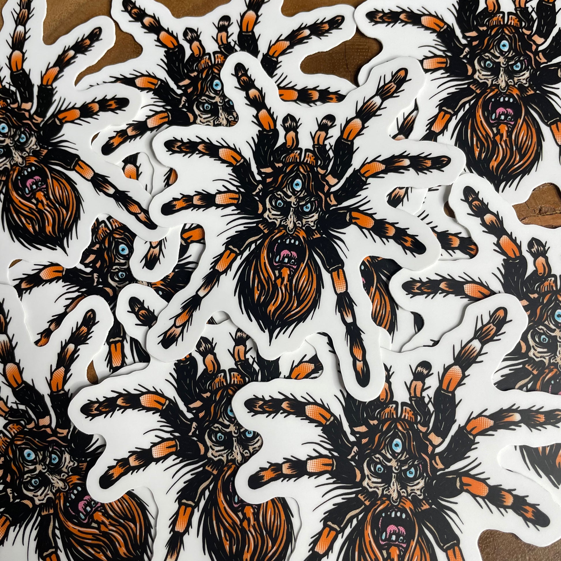 Limited Edition 3 Eyed Viking Tarantula Sticker - thecosmicstream