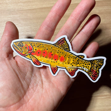 Cutthroat Trout Fly Fishing Sticker