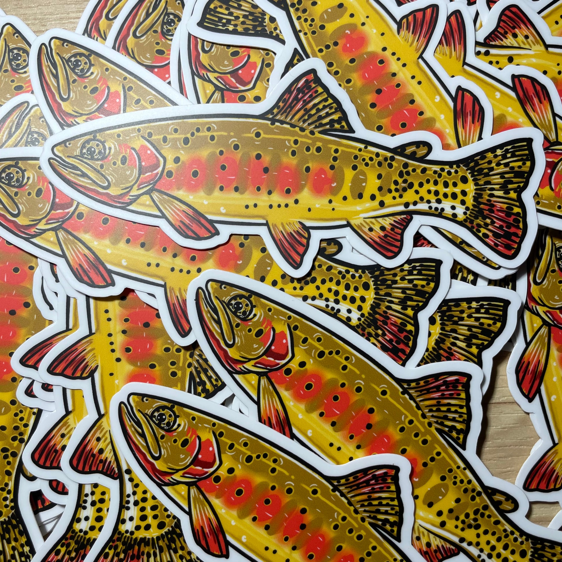 Cutthroat Trout Fly Fishing Sticker - thecosmicstream