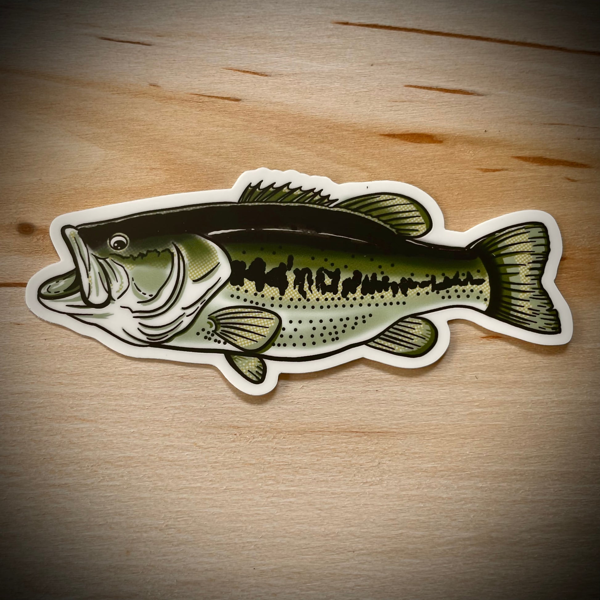 Largemouth Bass Fishing Sticker - thecosmicstream